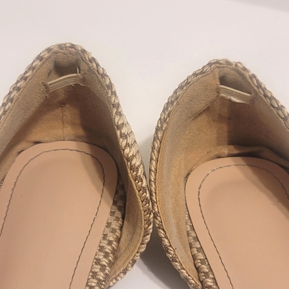Pearl Embellished Pointed Toe Slip On Shoes Sophisticated Tan Tweed Flats 7.5 - Picture 12 of 14